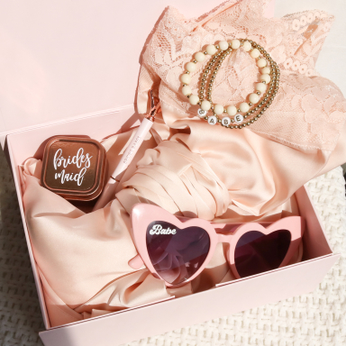 Matte Pink Bridal Party Gift Set